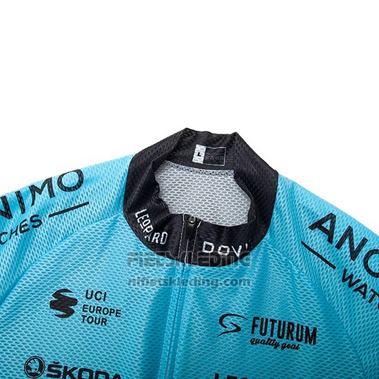 2020 Fietskleding Leopard Natural Blauw Zwart Korte Mouwen en Koersbroek