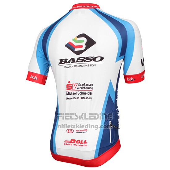 2015 Fietskleding MLP Team Bergstrasse Wit en Blauw Korte Mouwen en Koersbroek