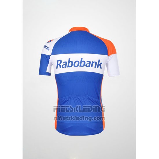 2012 Fietskleding Rabobank Blauw en Wit Korte Mouwen en Koersbroek