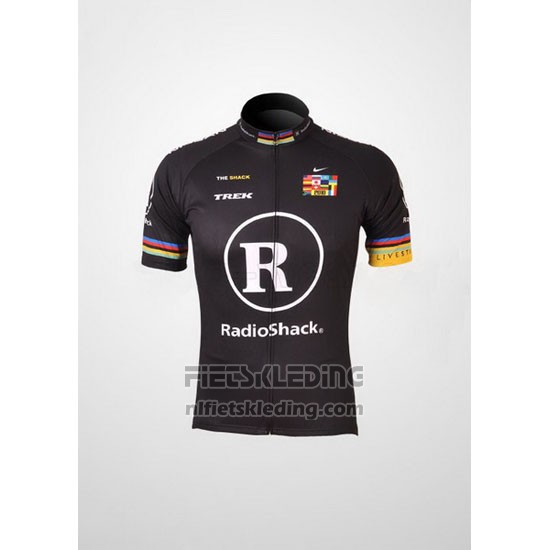 2010 Fietskleding Radioshack Zwart en Geel Korte Mouwen en Koersbroek