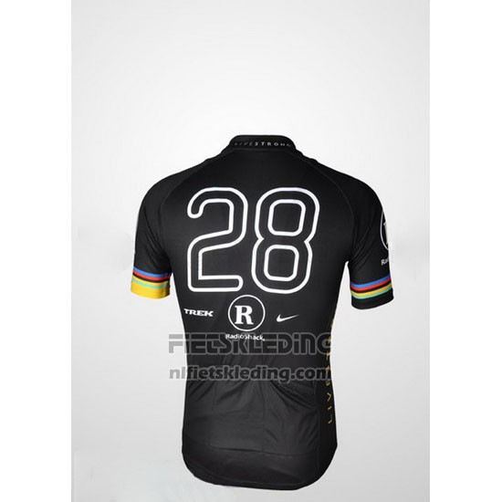 2010 Fietskleding Radioshack Zwart en Geel Korte Mouwen en Koersbroek