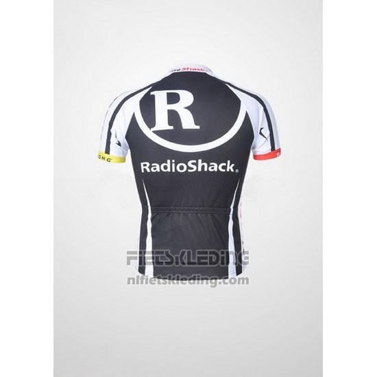 2011 Fietskleding Radioshack Zwart en Wit Korte Mouwen en Koersbroek