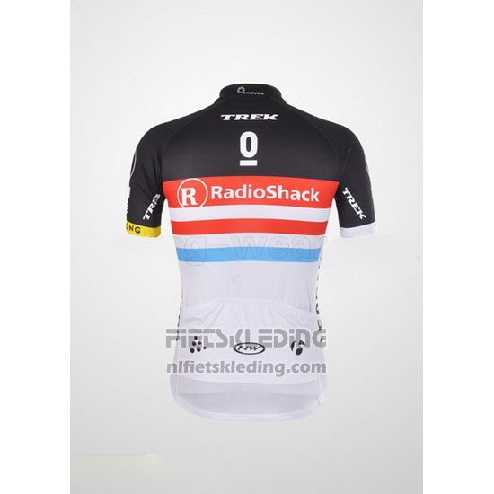 2012 Fietskleding Radioshack Zwart en Wit Korte Mouwen en Koersbroek