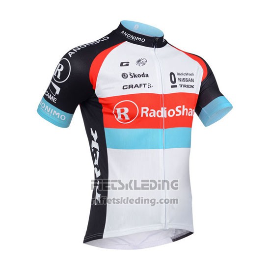 2013 Fietskleding Radioshack Wit en Zwart Korte Mouwen en Koersbroek