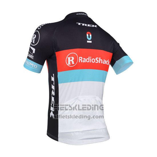2013 Fietskleding Radioshack Wit en Zwart Korte Mouwen en Koersbroek