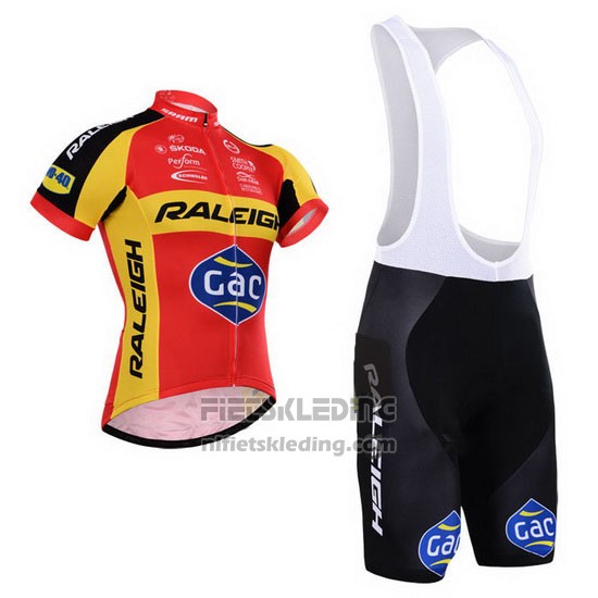2014 Fietskleding Raleigh Zwart en Rood Korte Mouwen en Koersbroek
