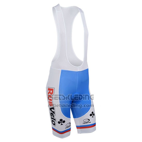 2013 Fietskleding Rusvelo Wit en Rood Korte Mouwen en Koersbroek
