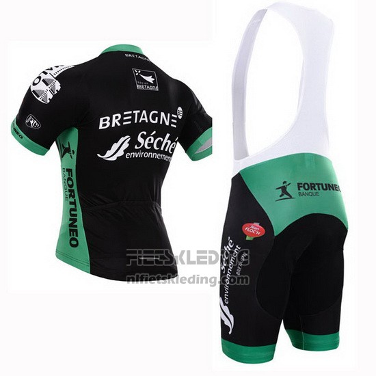 2015 Fietskleding Seche Zwart en Groen Korte Mouwen en Koersbroek