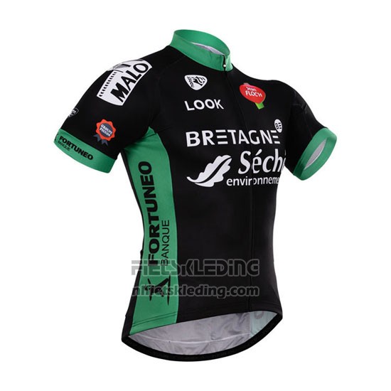 2015 Fietskleding Seche Zwart en Groen Korte Mouwen en Koersbroek