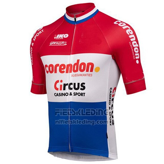 2019 Fietskleding Sptgrvo Rood Wit Blauw Korte Mouwen en Koersbroek