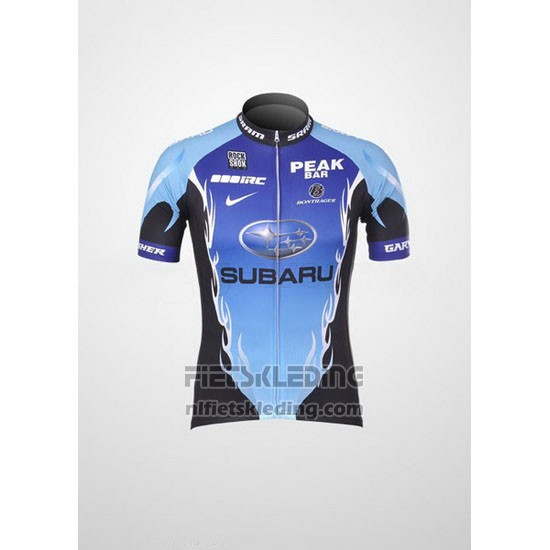 2011 Fietskleding Subaru Azuur en Zwart Korte Mouwen en Koersbroek