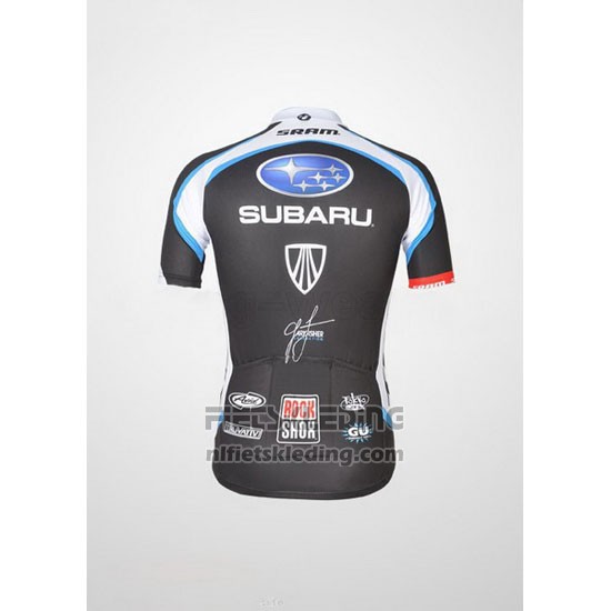 2011 Fietskleding Subaru Wit en Zwart Korte Mouwen en Koersbroek