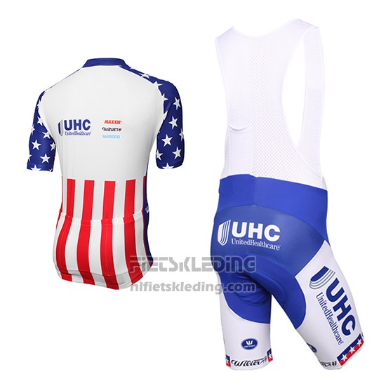 2016 Fietskleding United Healthcare Rood en Wit Korte Mouwen en Koersbroek
