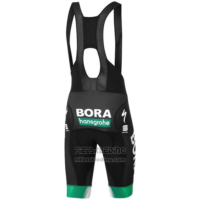 2020 Fietskleding UCI Wereldkampioen Bora Wit Groen Korte Mouwen en Koersbroek