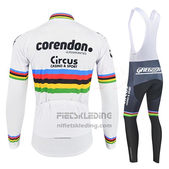 2019 Fietskleding UCI Wereldkampioen Corendon Circus Lange Mouwen en Koersbroek