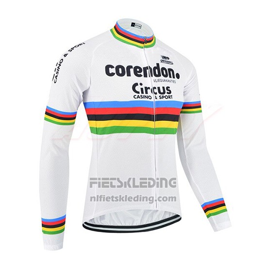 2019 Fietskleding UCI Wereldkampioen Corendon Circus Lange Mouwen en Koersbroek