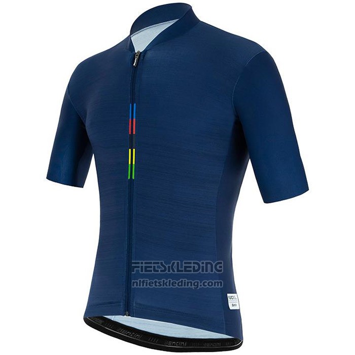 2020 Fietskleding UCI Diep Blauw Korte Mouwen en Koersbroek