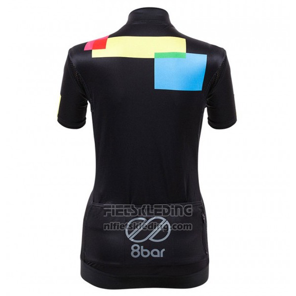 2017 Fietskleding Vrouw Equipo 8bar Zwart Korte Mouwen en Koersbroek