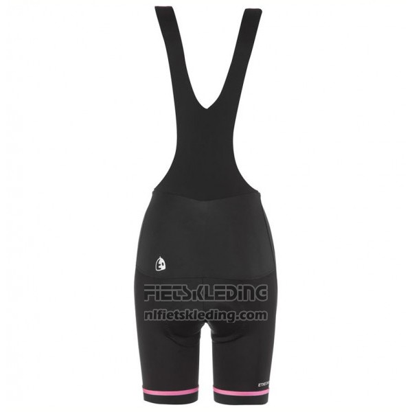 2017 Fietskleding Vrouw Etxeondo Neo Zwart en Roze Korte Mouwen en Koersbroek