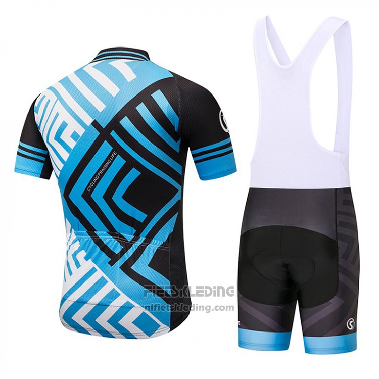 2018 Fietskleding CPL Zwart en Blauw Korte Mouwen en Koersbroek