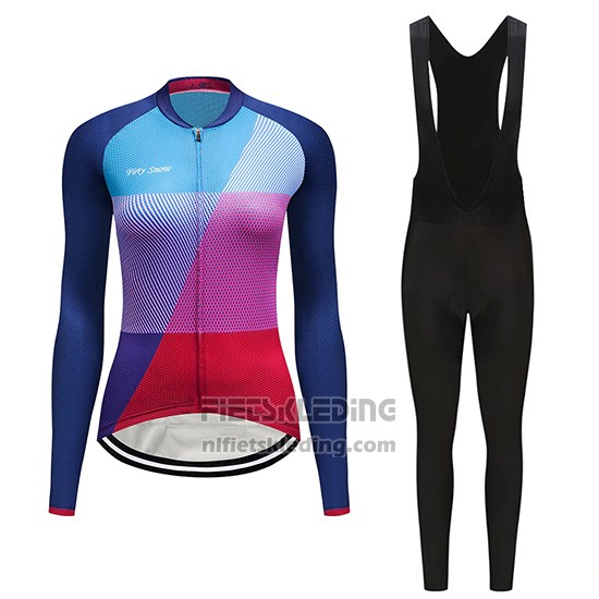 2019 Fietskleding Vrouw Dirty Snow Blauw Rood Violet Lange Mouwen en Koersbroek