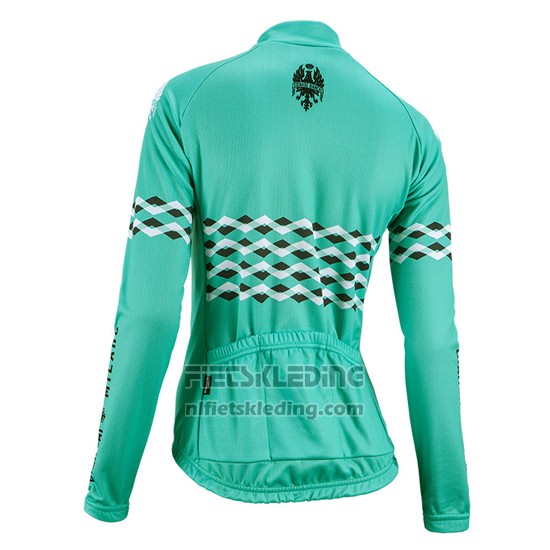 2016 Fietskleding Vrouw Bianchi Zwart en Groen Lange Mouwen en Koersbroek