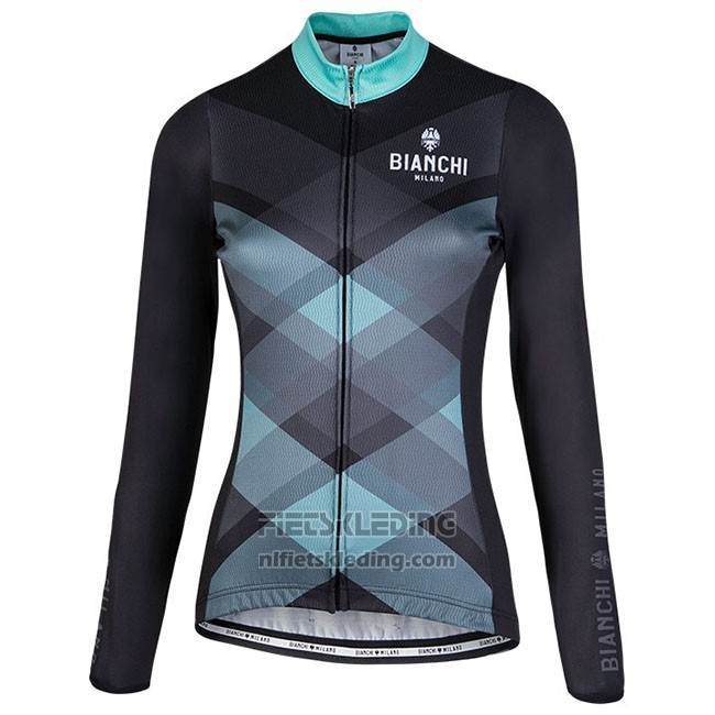 Fietskleding Vrouw Bianchi Milano Cornedo Zwart Blauw Lange Mouwen en Koersbroek