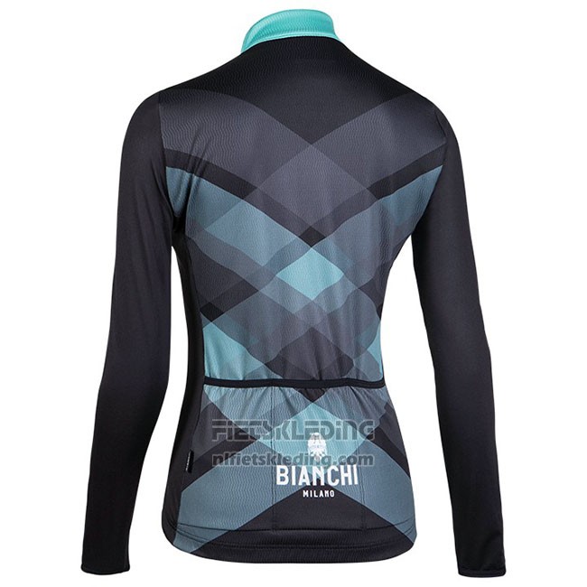 Fietskleding Vrouw Bianchi Milano Cornedo Zwart Blauw Lange Mouwen en Koersbroek