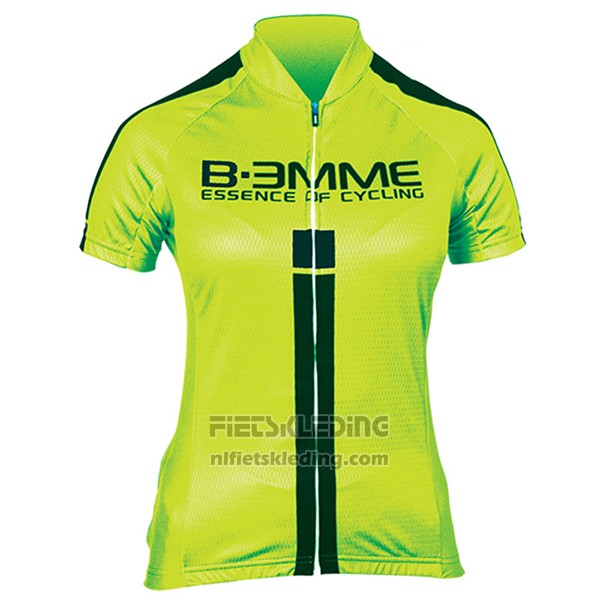 2017 Fietskleding Vrouw Biemme Groen en Zwart Korte Mouwen en Koersbroek