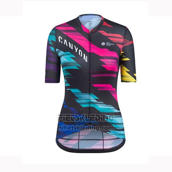 2019 Fietskleding Vrouw Canyon Sram Zwart Rood Korte Mouwen en Koersbroek