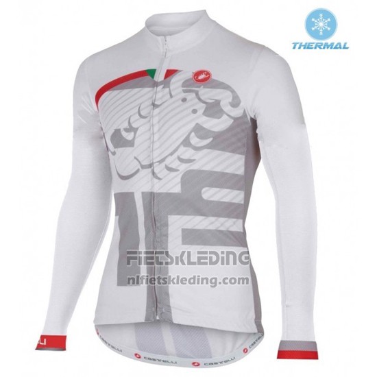 2016 Fietskleding Vrouw Castelli Wit en Rood Lange Mouwen en Koersbroek