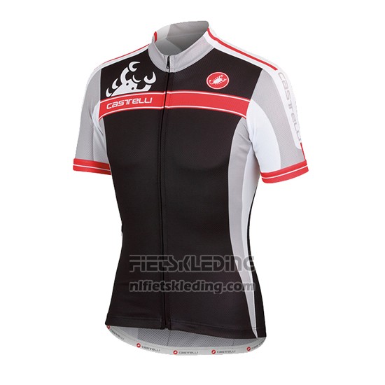 2016 Fietskleding Vrouw Castelli Zwart en Rood Korte Mouwen en Koersbroek