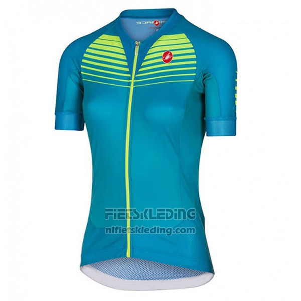2017 Fietskleding Vrouw Castelli Aero Race Groen Korte Mouwen en Koersbroek