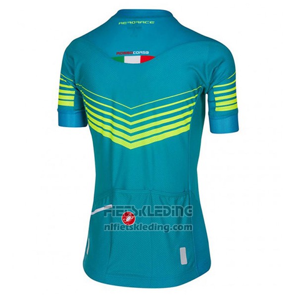 2017 Fietskleding Vrouw Castelli Aero Race Groen Korte Mouwen en Koersbroek