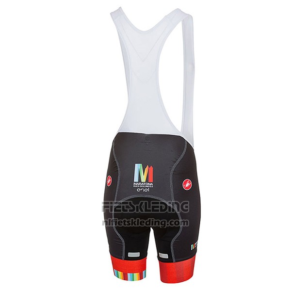 2017 Fietskleding Vrouw Castelli Maratona Rood en Wit Korte Mouwen en Koersbroek