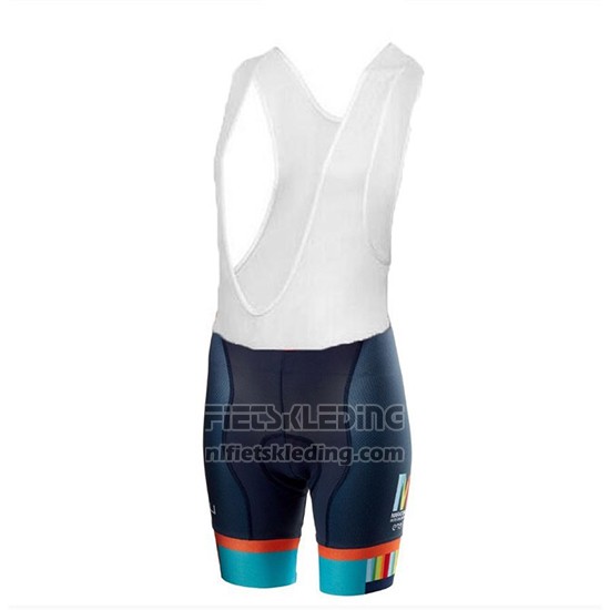 2018 Fietskleding Vrouw Castelli Maratona Dles Dolomites-Enel Blauw Oranje Korte Mouwen en Koersbroek