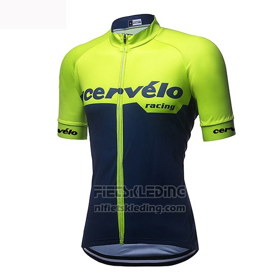 2019 Fietskleding Vrouw Cervelo Groen Zwart Korte Mouwen en Koersbroek