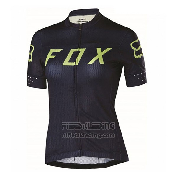 2017 Fietskleding Vrouw Fox Zwart en Groen Korte Mouwen en Koersbroek