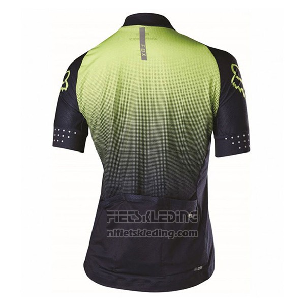 2017 Fietskleding Vrouw Fox Zwart en Groen Korte Mouwen en Koersbroek