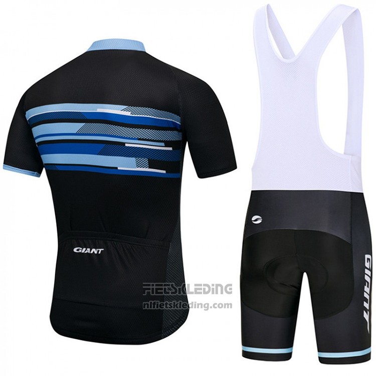 2018 Fietskleding Giant Zwart en Blauw Korte Mouwen en Koersbroek