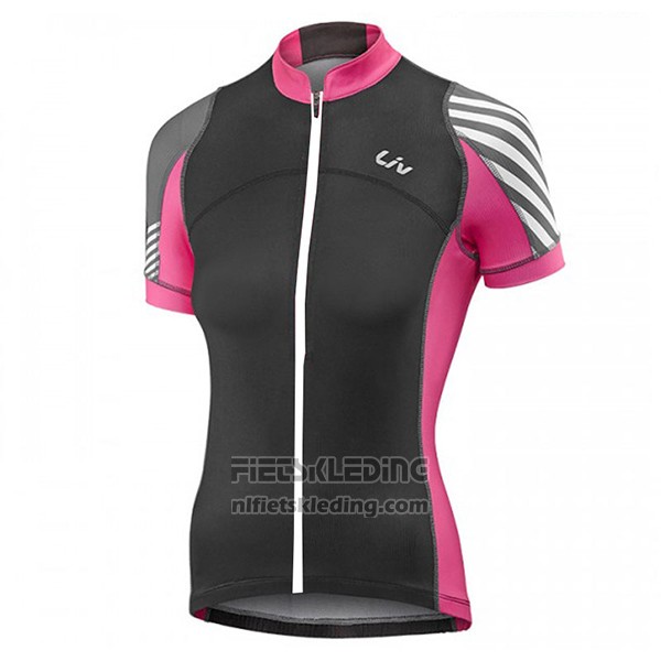 2017 Fietskleding Vrouw Liv Pro Zwart en Rood Korte Mouwen en Koersbroek