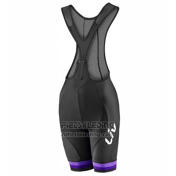 2017 Fietskleding Vrouw Liv Race Day Wit en Violet Korte Mouwen en Koersbroek