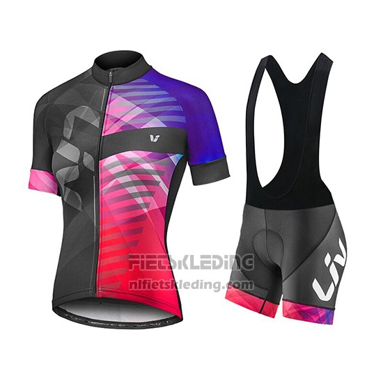 2019 Fietskleding Vrouw Liv Violet Rood Zwart Korte Mouwen en Koersbroek