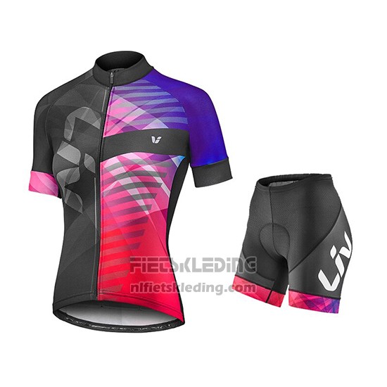 2019 Fietskleding Vrouw Liv Violet Rood Zwart Korte Mouwen en Koersbroek