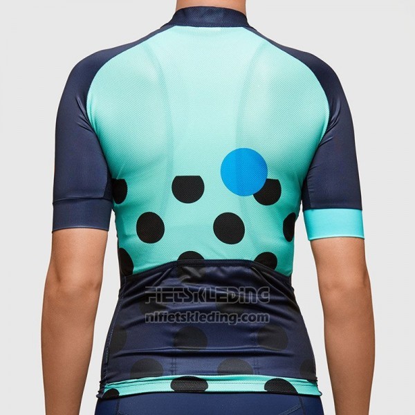 2017 Fietskleding Vrouw Maap Diep Blauw Korte Mouwen en Koersbroek