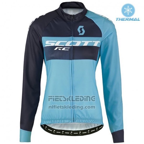 2016 Fietskleding Vrouw Scott Blauw en Zwart Lange Mouwen en Koersbroek