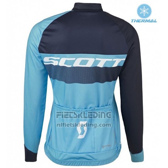 2016 Fietskleding Vrouw Scott Blauw en Zwart Lange Mouwen en Koersbroek