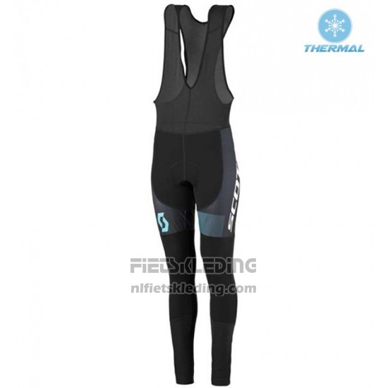 2016 Fietskleding Vrouw Scott Blauw en Zwart Lange Mouwen en Koersbroek