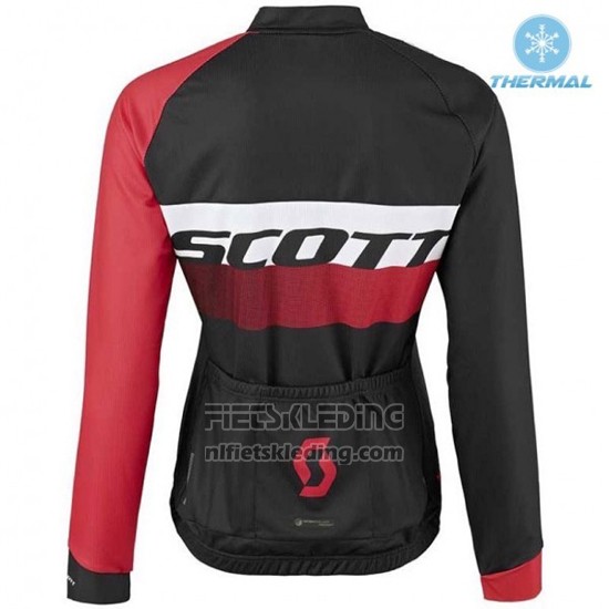 2016 Fietskleding Vrouw Scott Rood en Zwart Lange Mouwen en Koersbroek