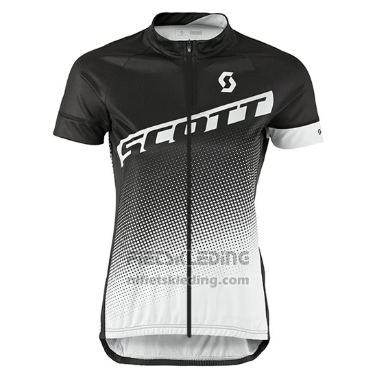 2016 Fietskleding Vrouw Scott Zwart en Grijs Korte Mouwen en Koersbroek